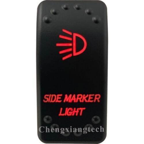 12V 20A / 24V 10A Dual Red Led 5P On Off SPST Rocker Push Switch Side Marker Light Waterproof for Car Boat Truck Circuit Breaker