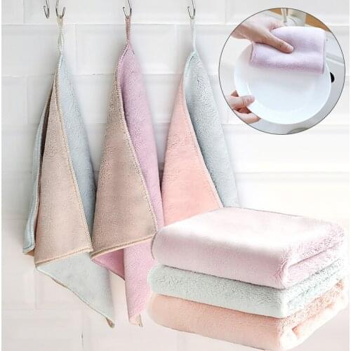 3 PCS Thicker Kitchen Cleaning Rag Absorbent Home Microfiber Towels Tableware Non-stick Oil Cleaning Wiping Towel