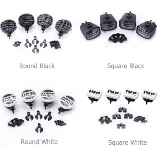 4pcs RC Car LED Light Cover Lampshade for 1:10 Tamiya HSP RC Toy Axial