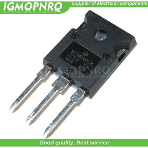 Free shipping 5pcs/lot STTH6003CW STTH6003C TO-247 fast recovery diode 300V60A new original