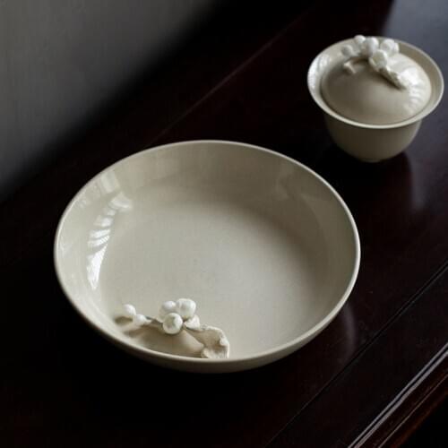 Kungfu tea set pot mat fruit plate tea platform