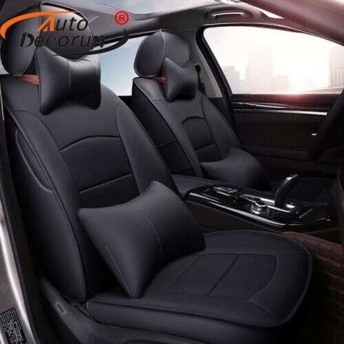 AutoDecorun Cowhide Leather Seat Covers for Hyundai Grand SantaFe 2013 Automobiles Seat Cover Genuine Leather 7 Seat Accessoires