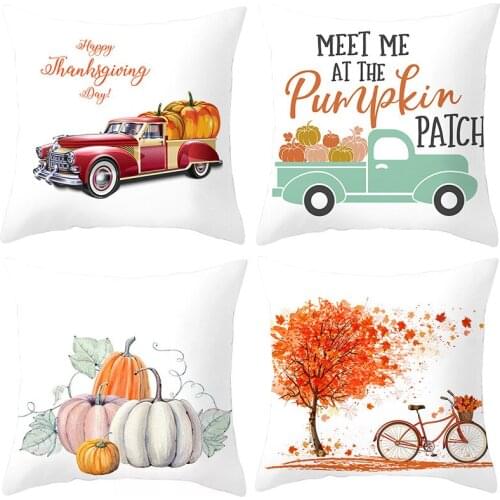 Pumpkin Pillowcase 45x45 Sofa Cover with Pillow House De Cousin Pillowcases Decorative Cushion Cover Home Farmhouse Pillow Sofa