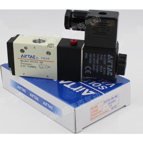 Yadeke boutique solenoid valve 3V210-08-NC two three valve normally closed DC24V/AC220V