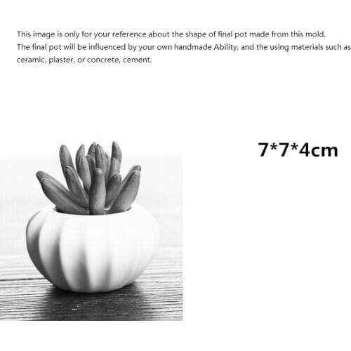 Concrete Flower Pot Mold Silicone Planter Mould Plaster Craft Ceramic Vase Planter Mold