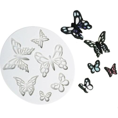 Oval Shape Butterfly Pattern Fondant Cake Baking Mold Chocolate Candy DIY Molds Cake Decoration Tools Kitchen Accessories