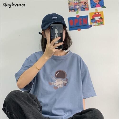 Short Sleeve T-shirts Women Printed Harajuku All-match Trendy Korean Loose Large Size 2XL Chic Leisure Daily Student BF New Soft