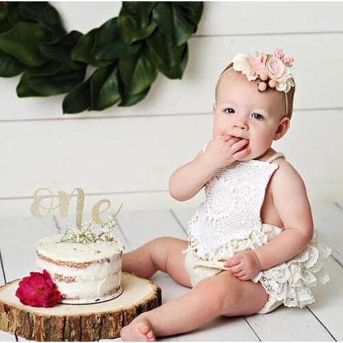 0-124M Lace Newborn Baby Cute Girl Clothing Bodysuit Sleeveless Ruffle Lace Jumpsuit Outfits Clothes