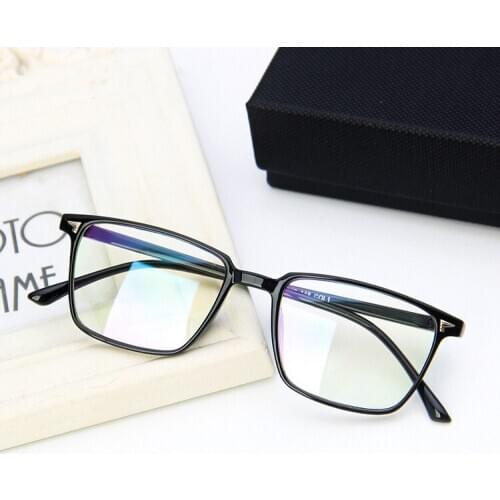 Square Retro Simple Glasses Frame Korean Ultra-light Clear Lens Prescription Glasses Flat Mirror Acetate Eyewear Eyeglasses