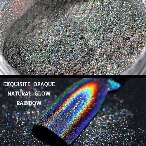 Laser Nail Glitter Peacock Holographic Mirror Powder Laser Dust Nail Art Chrome Pigment Powder DIY Decorations