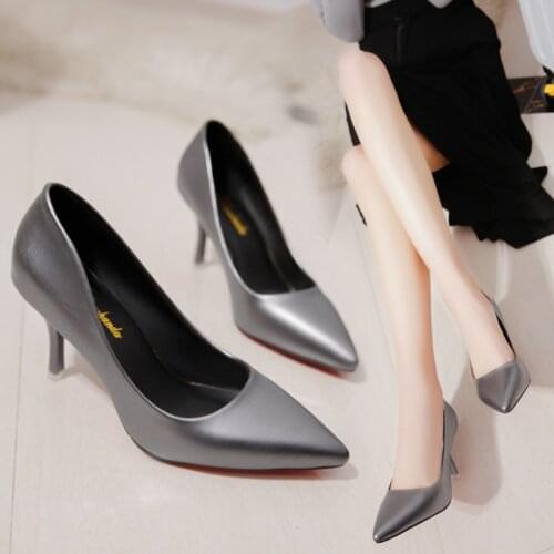 2021 Hot Sell Classic Women Shoes Pointed Toe Pumps Patent Leather Dress high Heels Boat Party Wedding Zapatos Mujer Red Wedding