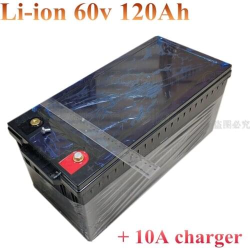60V 100Ah 120AH li-ion Lithium Replace DEEP CYCLE VRLA AUTO battery for Solar System backup power RV EV inverter + 10A charger