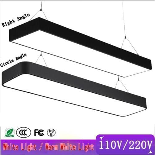 2021 Office chandelier lighting 110V 220V LED Office Droplight Gymnasium Strip Hanging Wire Lamps Studio Square modern