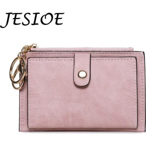 Small Wallets Lether Coin Purse Ladies Simple Black Card Holder Bags for Women Female Clutch Ultra-thin Money Short Mini Wallets