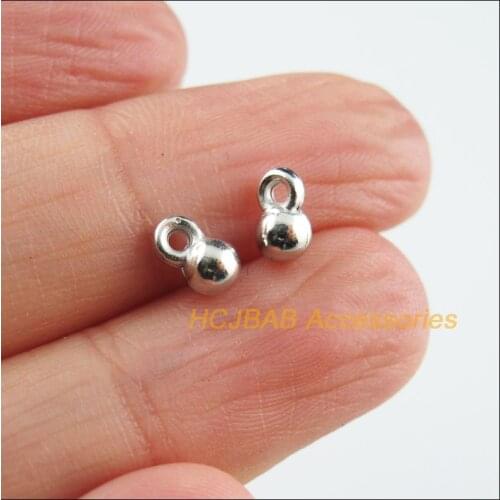 Fashion 600Pcs Dull Silver Plated Round Acrylic Charms Waterdrop Pendants 4x7mm