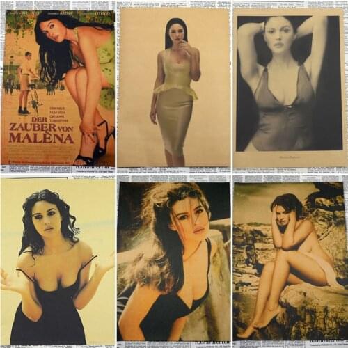 Monica Bellucci retro poster home decoration painting