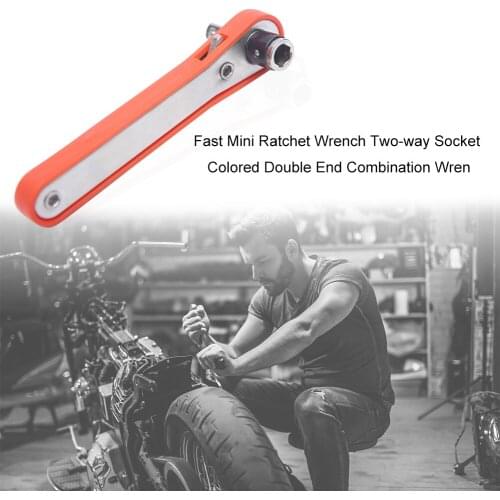 Practical Ratchet Wrench Steel Dual Purpose 1/4 Wind Batch Head Screwdriver Socket Mini Spanner for Home Hand Tools