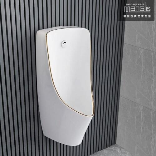 Light luxury household urinal wall mounted mens standing toilet ceramic urinal floor mounted inductive urinal