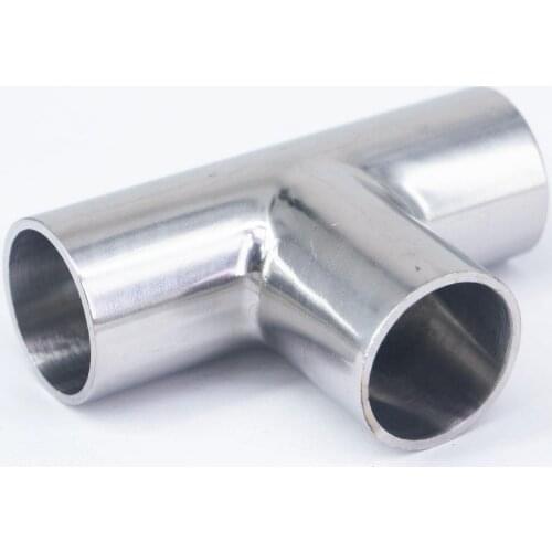 22mm O/D 304 Stainless Steel Sanitary Weld Tee Connector Pipe Fitting