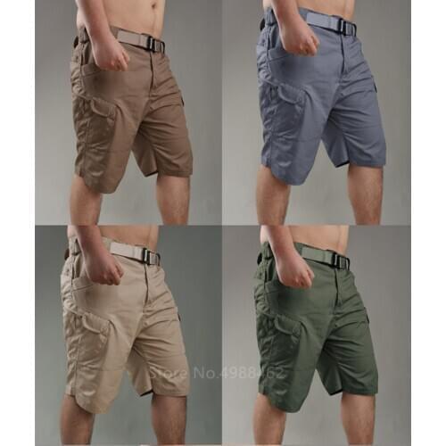 Military Uniform Cargo Shorts Men Male Multi Pocket Calf-length Outdoor Us Army Combat Tactical Pants Casual Work Battle Trouser