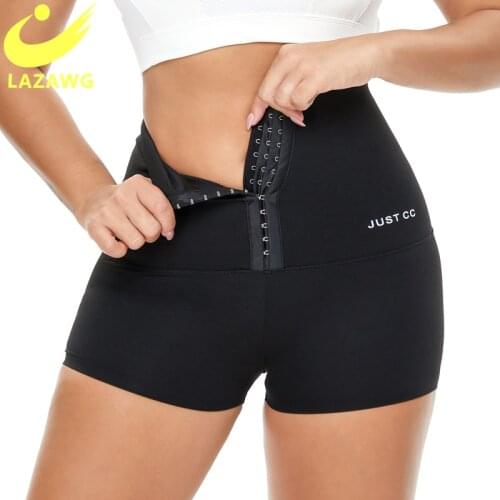 LAZAWG Yoga Shorts Women Plus Size Sports Leggings Butt Lifter High Waist Trainer Push Up Fitness Tummy Control Slimming Pants
