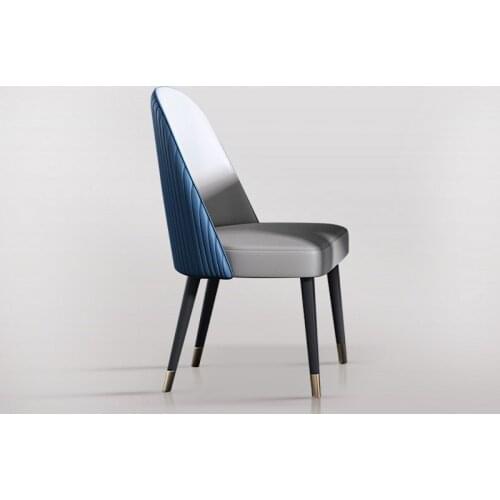 Light Luxury Home Furniture Gold Wooden Legs Restaurant Crushed Velvet Side Dining Chair