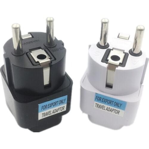 1pcs Universal EU Plug Adapter International AU UK US To EU Euro KR Travel Adapter Electrical Plug Converter Power Socket