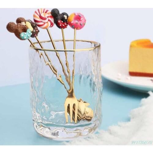 Donut Fork Spoon Set Dessert Forks Honey Coffee Stirring Wedding Gifts Tableware