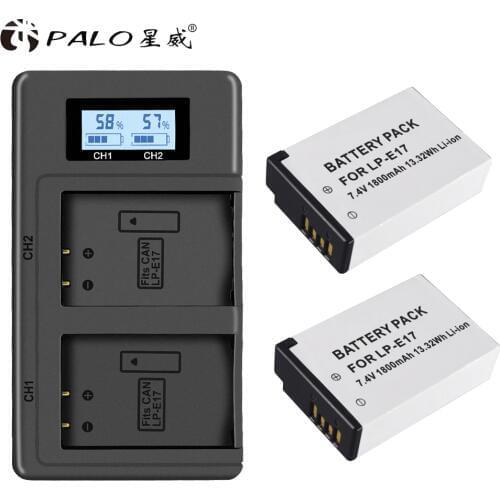LPE17 LP E17 LP-E17 Battery+LCD Digital camera battery charger for Canon EOS M3 M6 200D 750D 800D 8000D 760D T6i T6s Kiss x8i