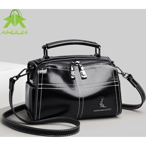 Fashion High Capacity Womens Shoulder Bags Solid Color All-match Messenger Bag 2021 New High Quality Pu Leather Women Handbag