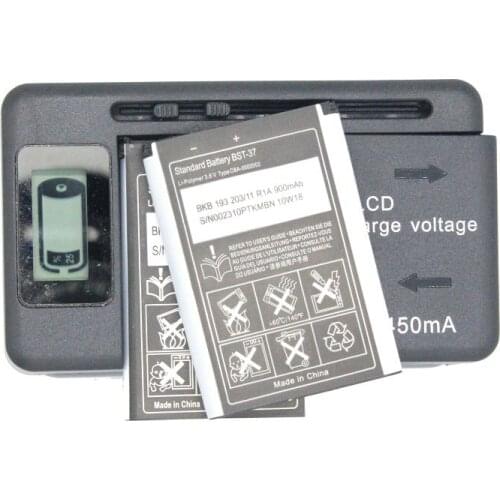 2x 900mAh BST-37 / BST37 Replacement Battery + LCD Charger For J100i W550i K600i K758i Z300i W710i J220c K200c D750 D750i J210i