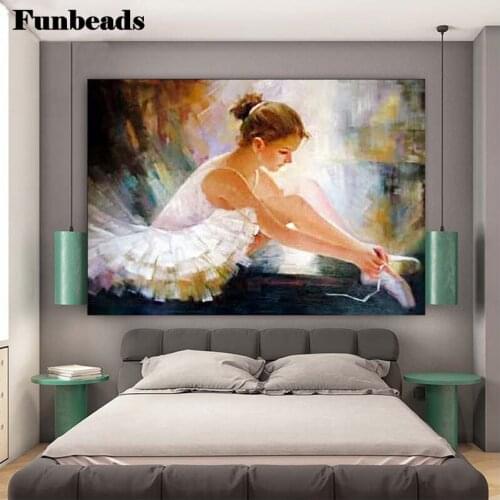 3d round square diamond embroidery Ballet girl Diy full diamond painting stitch cross dancer picture rhinestones hobby FF3938