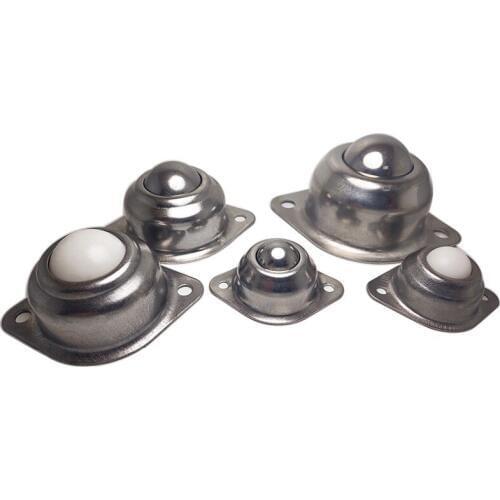 4PCS CY-12A/15A/19A/25A/30A/38A Flange Mounted Ball Transfer Unit Nylon/Steel Roller Ball Transfer Bearing Transfer Bearing Unit