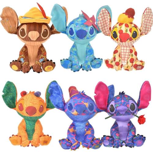 40cm Original Disney Lilo & Stitch Cartoon Edition Genuine Stitch Rose Doll 6 Styles Fast Delivery Limited Edition