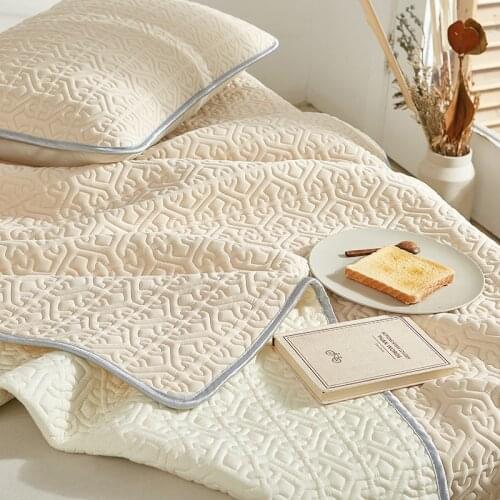 Japanese-Style Class a Antibacterial Thai Latex Summer Mat Thickened Wash Folded Cooling Rattan Mat Summer Ice Silk