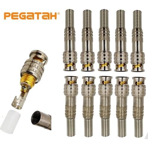 Free shipping JR-B25 male solderless BNC connector for cctv camera system CCTV Monitor Accessories