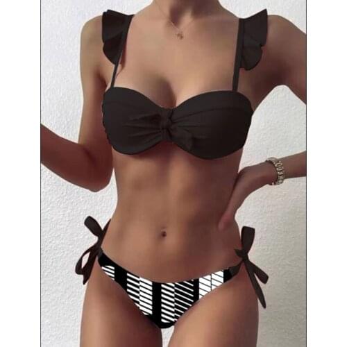 Ruffle Bikini Sexy Swimsuit Women 2021 New Push Up Bikini Set Brazilian Bathing Suit Cute Swimwear Women Swimsuits Beachwear