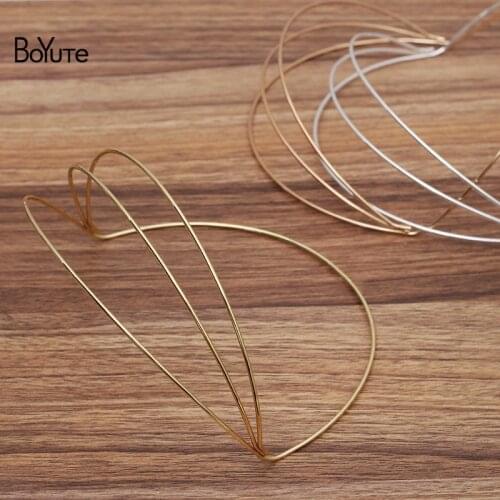 BoYuTe New Arrive (10 Pieces/Lot) 150*90*1.8MM Metal Iron Headband Crown Base Handmade Diy Tiara Jewelry Making Materials