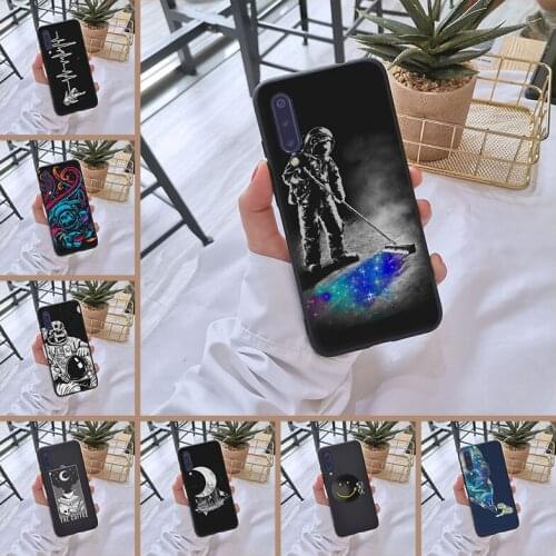 Phone Case For Xiaomi Mi 9 SE 9T PRO Soft Silicone Astronaut Space Star Skull Black Cool Back Cover For Xiaomi Mi A3 8 PRO Case
