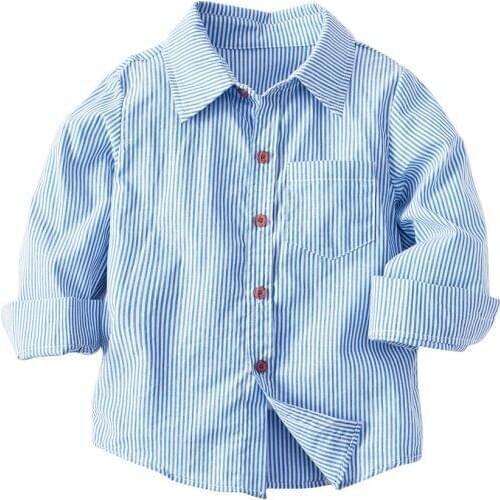 Oklady Kids Boys Shirts 2019 Autumn Long Sleeve Solid Todder Shirts For Boys Cotton Fashion Brand Baby Boy Tops Children