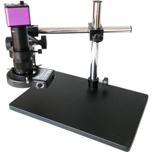 16MP 1080P HDMI USB Electronic Microscope Camera +10X 180X 300X C-Mount lens zoom +56 Led ring lights microscope +Arm support
