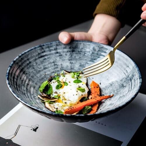 FANCITY Japanese exquisite and beautiful bowl net red tableware household creative ceramic sweet soup bowl eating rice round bow