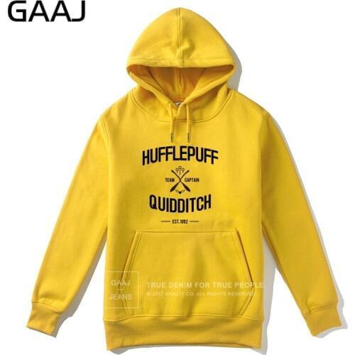 "Hufflepuff Quidditch Team" Men Hoodie Women Mens Man High Quality Zipper Outerwear Jacket 2019 New Printing Coats Casual #Y3SCZ