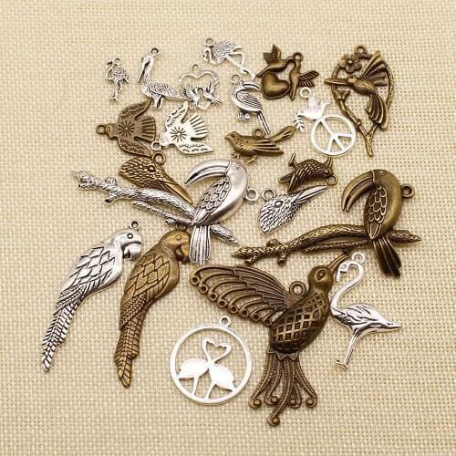 Hot 10pcs Crane Charms Pendants Diy Jewelry For Necklace Bracelet Making Accessaries