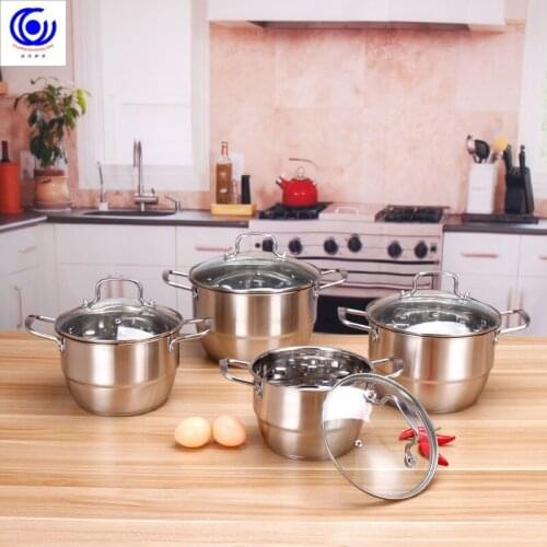 Steel soup pot stew non-magnetic hot pots thickened steamer household stainless steel double bottom