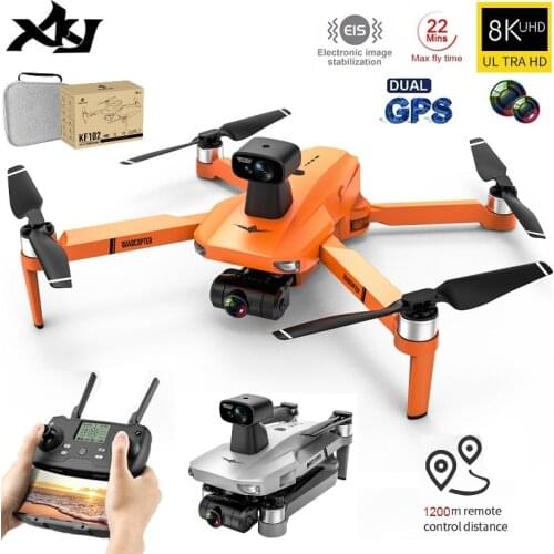 XKJ KF102 GPS Drone 8K HD Camera 2-Axis Gimbal Professional Anti-Shake Aerial Photography Brushless Foldable Quadcopter 1.2km