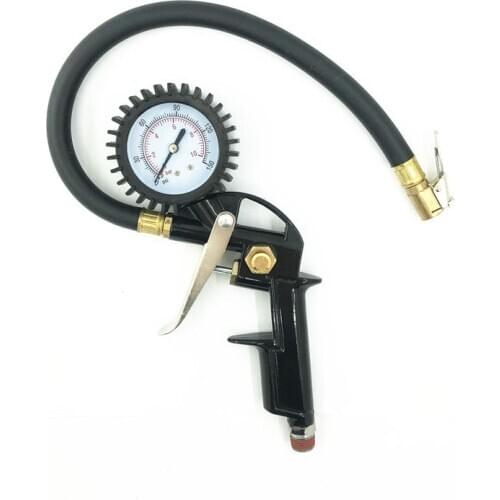 Auto Tire Pressure Gauge for Vehicle Car Motorcycle Tyre Repair Tools Inflating Gun Inflator Pump