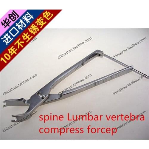 Medical orthopedic instrument spine Lumbar vertebra compress forcep posterior fixator 5.0 6.0 screw rod system compressor pliers
