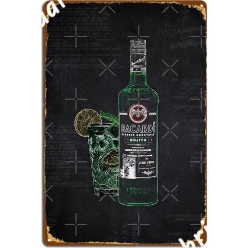 Chalk Mojito Metal Plaque Poster Cinema Kitchen Classic Pub Garage Wall Plaque Tin Sign Poster