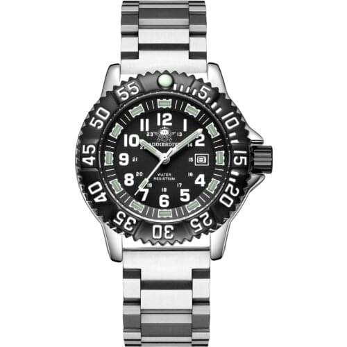 Addies Mens Military Luminous Watch outdoor equipment Sports 50m Watch NATO Nylon 316 Stainless Steel Orange Men Quartz Watches